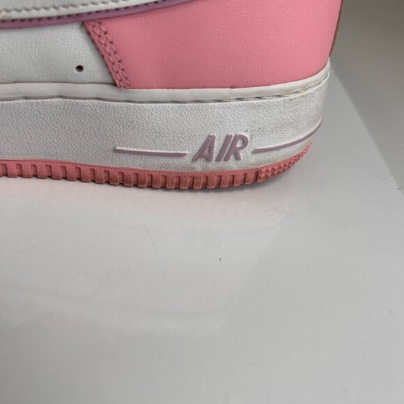 Vintage Nike Women Shoe 10.5 Air Force One Swoosh Low Lace Sneaker Pink Core Go - Picture 6 of 14